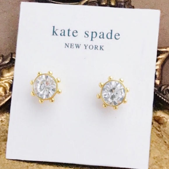 KATE SPADE • Flying Colors Crystal Bezel Earrings - Picture 4 of 4